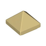 Lego kostka (kostička) pyramida 45°, béžová (6177165, 6249125)